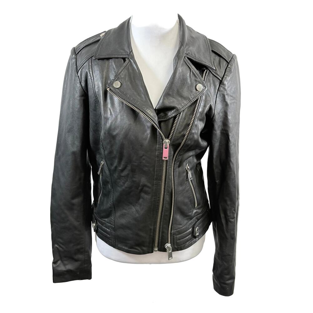Barney's sheep skin leather jacket, size 10